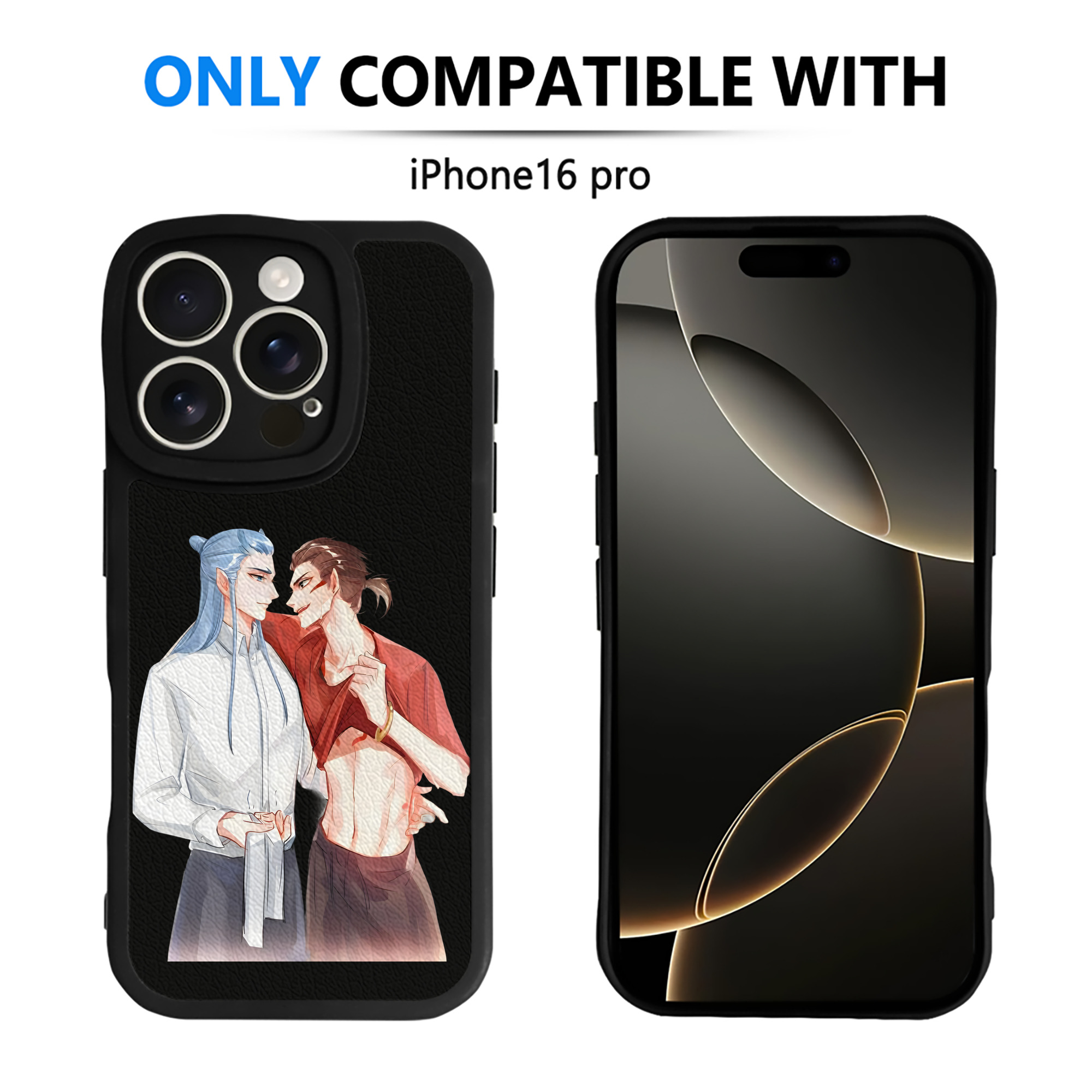 （画像用） Ne Zha 2 ナタ 魔童の大暴れ 【iPhone 16シリーズ対応】シリコンスマホケース（レザー調） 材質：シリコン